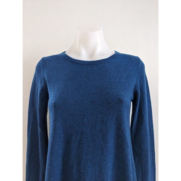 Kinross Cashmere Womens Sz XS Crew Neck Sweater Blue 100% Cashmere Long Sleeves - Picture 3 of 8